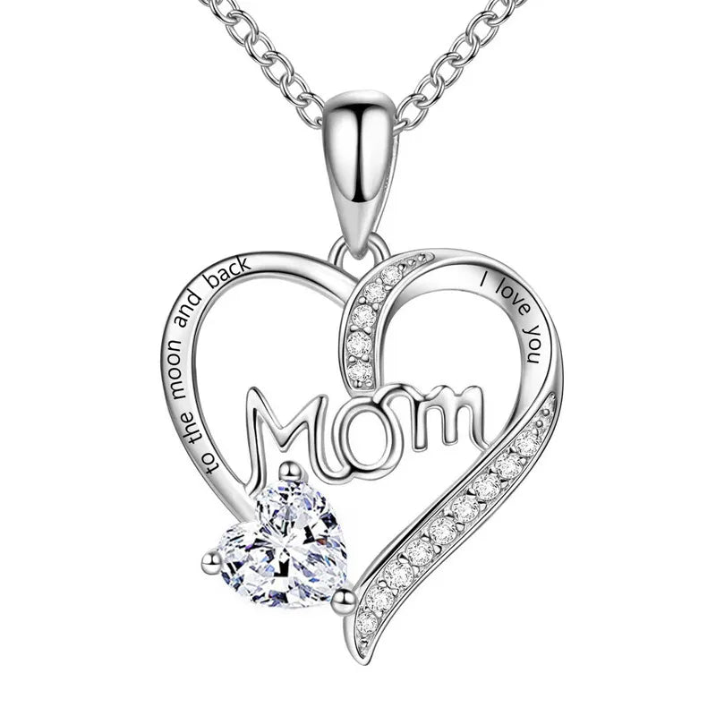 Mother's Love Gleam Pendant and Necklace - Silver Plated image