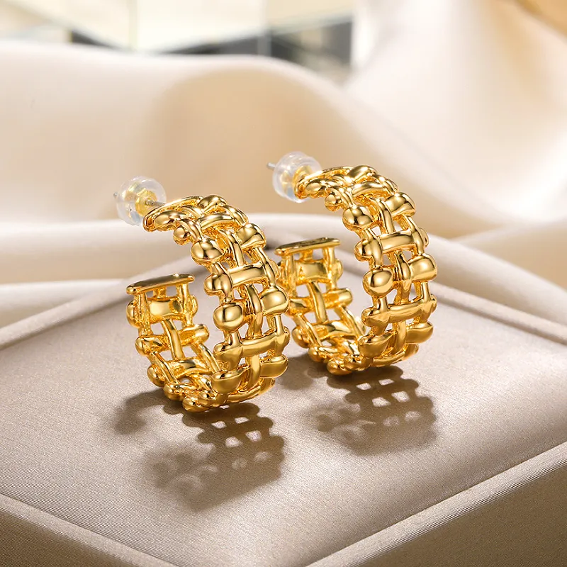 Vintage Style Geometric 18K Gold Plated Stainless Steel Earrings image 3