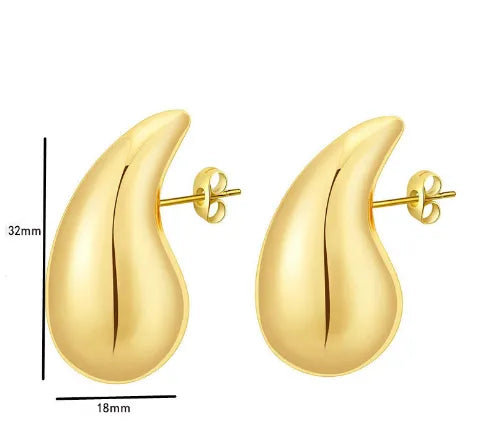 18K Gold and Sterling Silver Plated Water Droplets Jewellery Set image 5