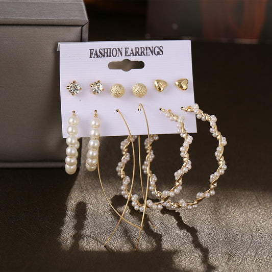 Vintage Style Geometric Alloy No Inlaid Earrings Set image 0