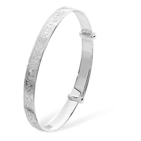 Sterling Silver Kids Celtic Baby Bangle – Baby Bracelet | Baby Jewellery Gift