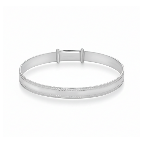 Sterling Silver Baby Bangle – Pattern Baby Bracelet, Baby Jewellery Gift