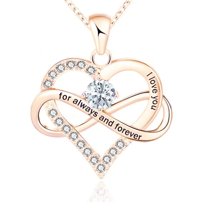 Radiant Birthstone heart shape Love Necklace Pendant image 1