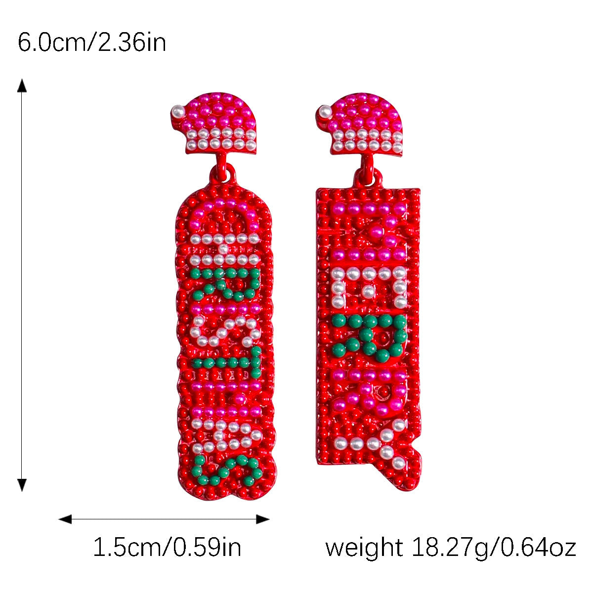 Christmas Pearl Inlay Gold Plated Drop Earrings image 4