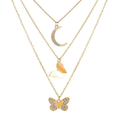 Rhinestone Three-layer Necklace With free Gift Box image 4