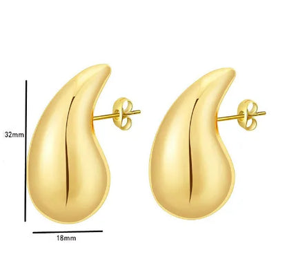 18K Gold and Sterling Silver Plated Water Droplets Jewellery Set image 5