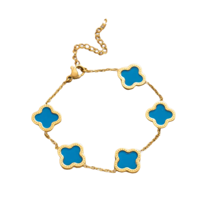 Luxury Clover Bracelet 18K Gold Plated Elegant image 2