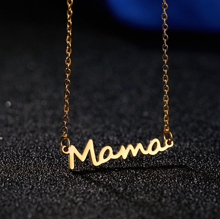 Elegantly Engraved Mama Necklace image 0