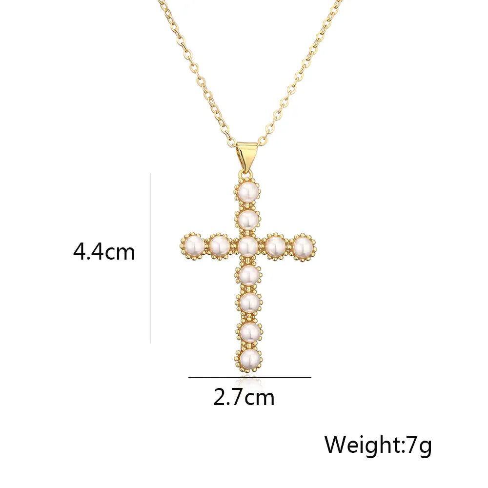 Eternal Intersection Pearl Charm Pendant Necklace image 1