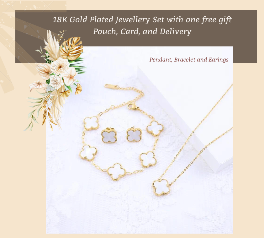 White Clover - 18K Gold Plated Set image 1