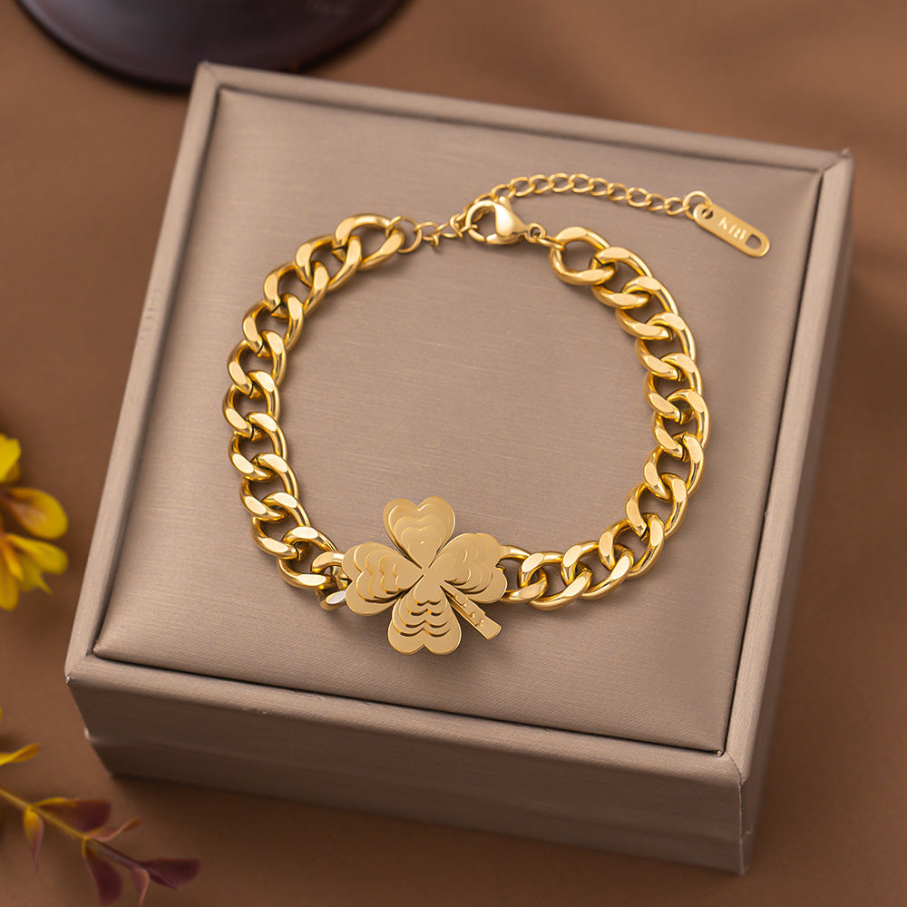 Charm Four Leaf Clover Bracelet image 2