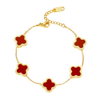 Luxury Clover Bracelet 18K Gold Plated Elegant image 4
