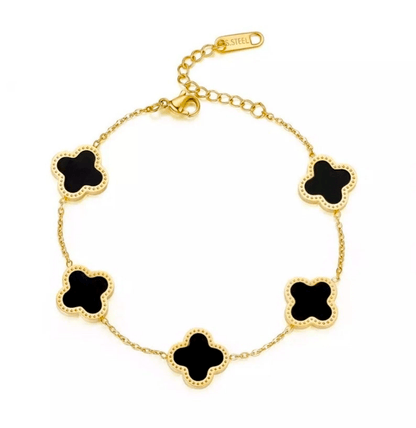Luxury Clover Bracelet 18K Gold Plated Elegant image 0