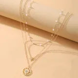 Sunburst Pearl Multilayer Necklace image 1