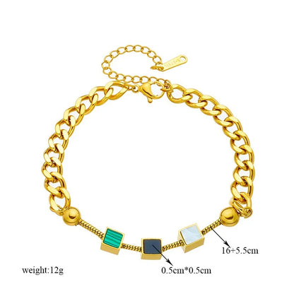 Pentagram Round Square Bracelet image 1