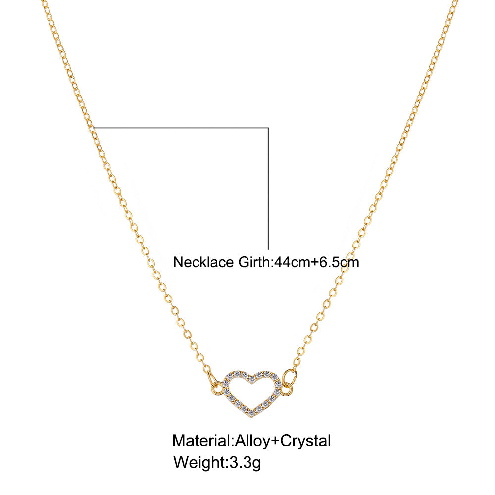 Regal Flutter European Rhinestone heart shape Necklace image 5